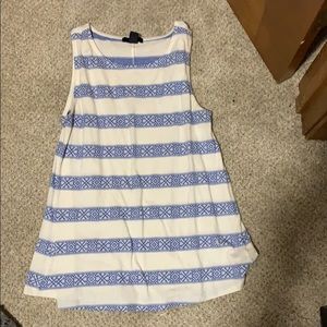 Blue and white Aztec tank top